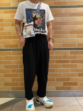 「B'2nd（ビーセカンド）のアイテム（バッグ）」を使った、naoさん（メンズ・172cm）の夏コーディネート