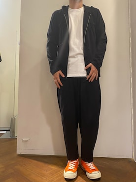 「OURET（オーレット）のアイテム（トップス）」を使った、naoさん（メンズ・172cm）の夏コーディネート