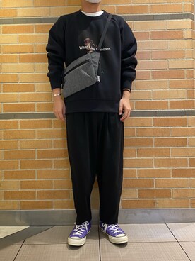 「B'2nd（ビーセカンド）のアイテム（スウェット）」を使った、naoさん（メンズ・172cm）の夏コーディネート