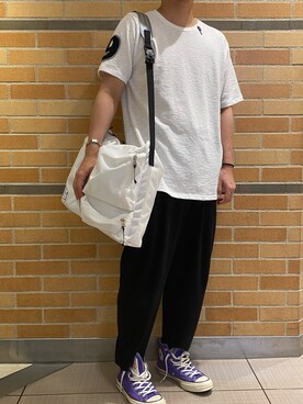 「B'2nd（ビーセカンド）のアイテム（バッグ）」を使った、naoさん（メンズ・172cm）の夏コーディネート