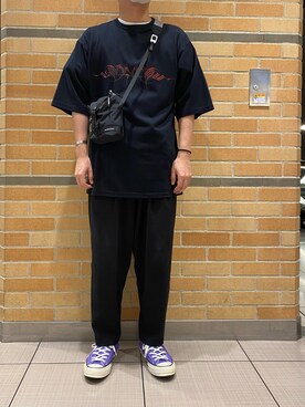 「B'2nd（ビーセカンド）のアイテム（バッグ）」を使った、naoさん（メンズ・172cm）の夏コーディネート