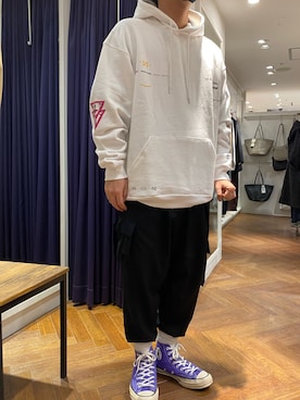 「B'2nd（ビーセカンド）のアイテム（パーカー）」を使った、naoさん（メンズ・172cm）の冬コーディネート