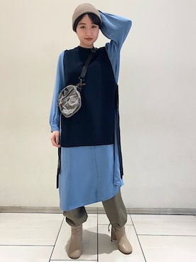「Gregory」｜「アイテム（ワンピース/ドレス）」を使った、山口さん（レディース・160cm）の冬コーディネート
