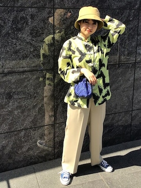 「SHIPS（シップス）のアイテム（帽子）」を使った、山口さん（レディース・160cm）の春コーディネート