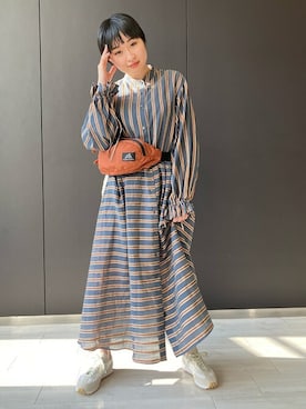 「GREGORY（グレゴリー）のアイテム」を使った、山口さん（レディース・160cm）の春コーディネート