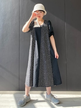 「SHIPS（シップス）のアイテム（帽子）」を使った、山口さん（レディース・160cm）の春コーディネート