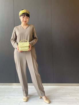 「SHIPS（シップス）のアイテム（バンダナ/スカーフ）」を使った、山口さん（レディース・160cm）の夏コーディネート