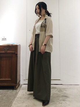 「initial（イニシャル）のアイテム（アクセサリー）」を使った、Kadishaさん（レディース・153cm）の夏コーディネート