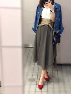 「BSTR」｜「アイテム（ジャケット/アウター）」を使った、akaritanさん（レディース・152cm）の春コーディネート