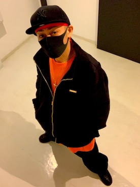 「AIR FORCE 1」｜「アイテム（セットアップ）」を使った、龍一 (The Loveless)®︎さん（メンズ・168cm）の春コーディネート