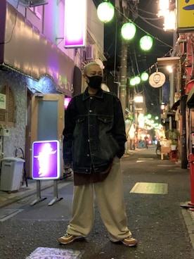 「AIR MAX」｜「アイテム（デニムジャケット）」を使った、龍一 (The Loveless)®︎さん（メンズ・168cm）の秋コーディネート