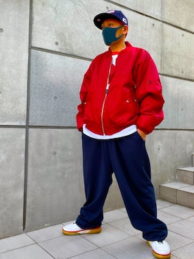 「ベースボールシャツ」｜「アイテム（ジャケット/アウター）」を使った、龍一 (The Loveless)®︎さん（メンズ・168cm）の冬コーディネート