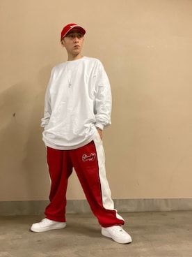 「オールドスクール」｜「アイテム（スウェットパンツ）」を使った、龍一 (The Loveless)®︎さん（メンズ・168cm）の春コーディネート