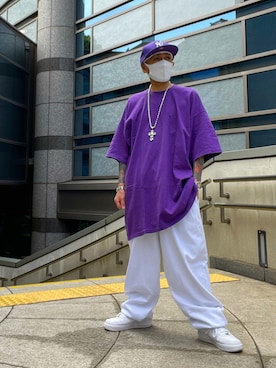 「オールドスクール」｜「アイテム（スウェットパンツ）」を使った、龍一 (The Loveless)®︎さん（メンズ・168cm）の春コーディネート