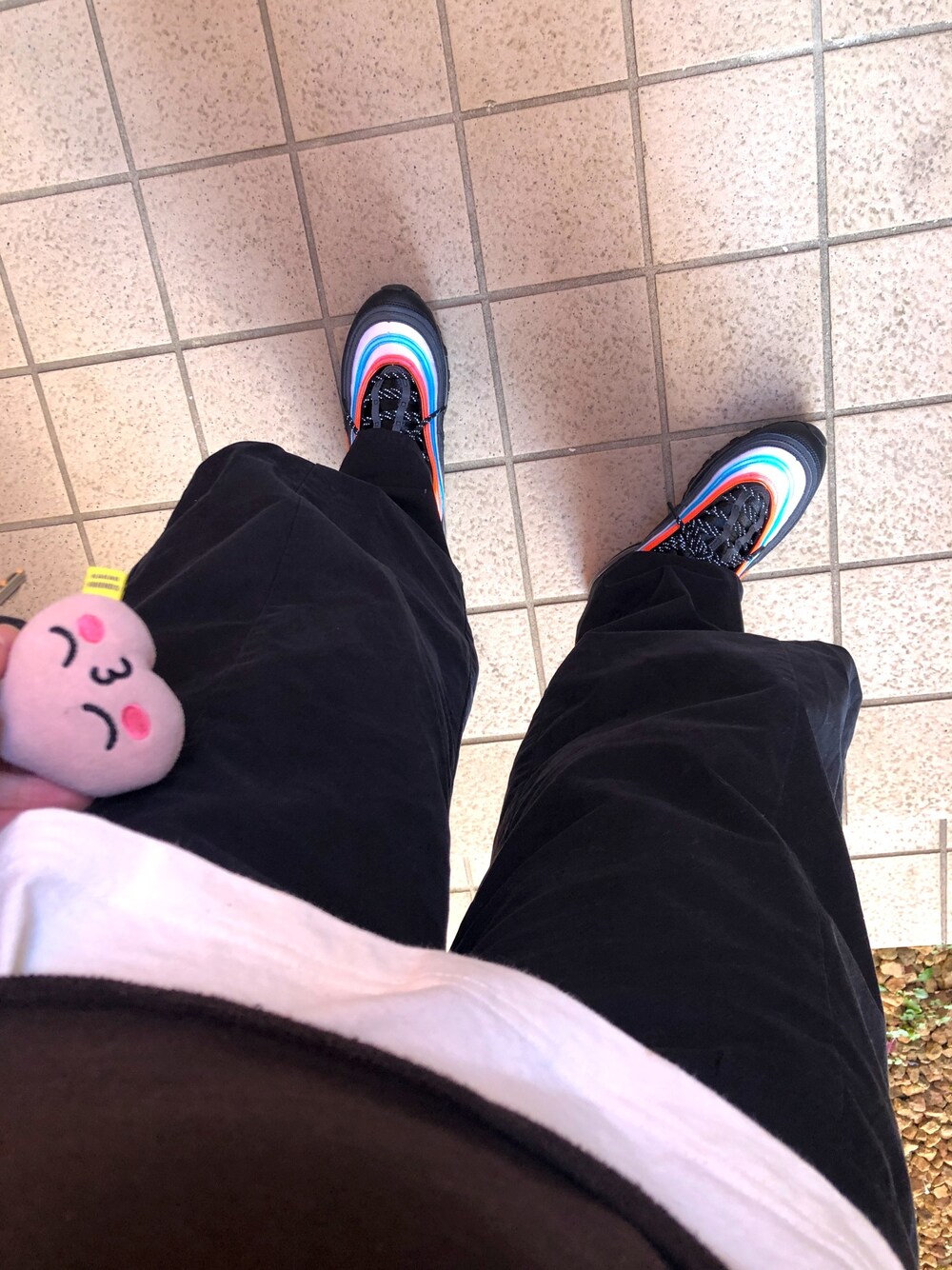 「NIKE、niko and ...、KBF」｜「usedのアイテム（パーカー、ブラック系）」を使った、ハマノさん（レディース・160cm）の冬コーディネートの1枚目の写真