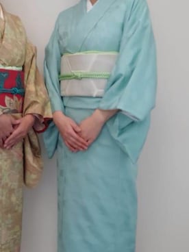 「アイテム（浴衣、シルバー系）」を使った、hichihasuさん（レディース・160cm）の冬コーディネート