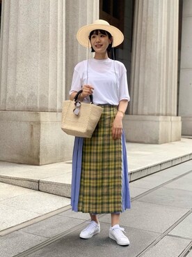 「BLANC..（ブラン）のアイテム」を使った、柴田（shibata)さん（レディース・164cm）の春コーディネート
