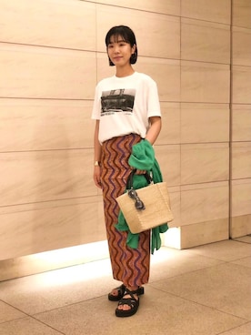 「BLANC..（ブラン）のアイテム」を使った、柴田（shibata)さん（レディース・164cm）の夏コーディネート
