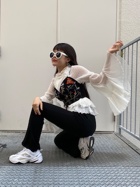 「アイテム（トップス）」を使った、suzuno_nyさん（レディース・161cm・10代）の夏コーディネート