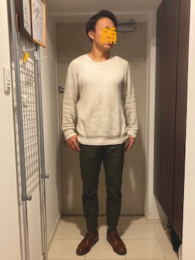 「無印良品」｜「アイテム（トップス）」を使った、すとちゃんさん（メンズ・176cm）の冬コーディネート