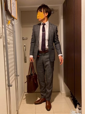 「アイテム（スーツセット）」を使った、すとちゃんさん（メンズ・176cm）の冬コーディネート