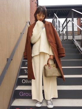「AVAN LILY（アヴァンリリィ）のアイテム（その他アウター）」を使った、nanaho.さん（レディース・163cm）の冬コーディネート