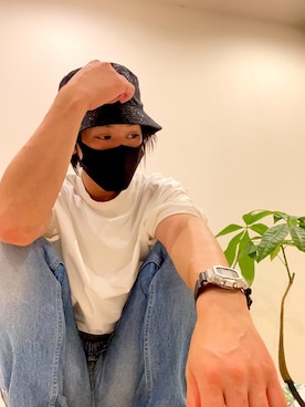 「Lui's（ルイス）のアイテム（帽子）」を使った、Takaさん（メンズ・170cm）の夏コーディネート