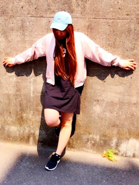 「ラフスタイル」｜「アイテム（MA-1）」を使った、さぴ姫さん（レディース・165cm）の春コーディネート
