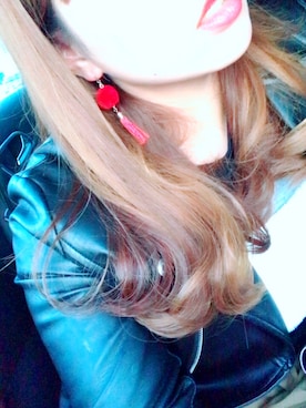 「カッコイイ女子」｜「アイテム（ライダースジャケット）」を使った、さぴ姫さん（レディース・165cm）の冬コーディネート