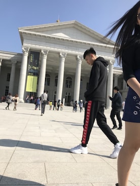 「FILA（フィラ）のアイテム（チノパンツ）」を使った、金納さん（メンズ・180cm）の冬コーディネート