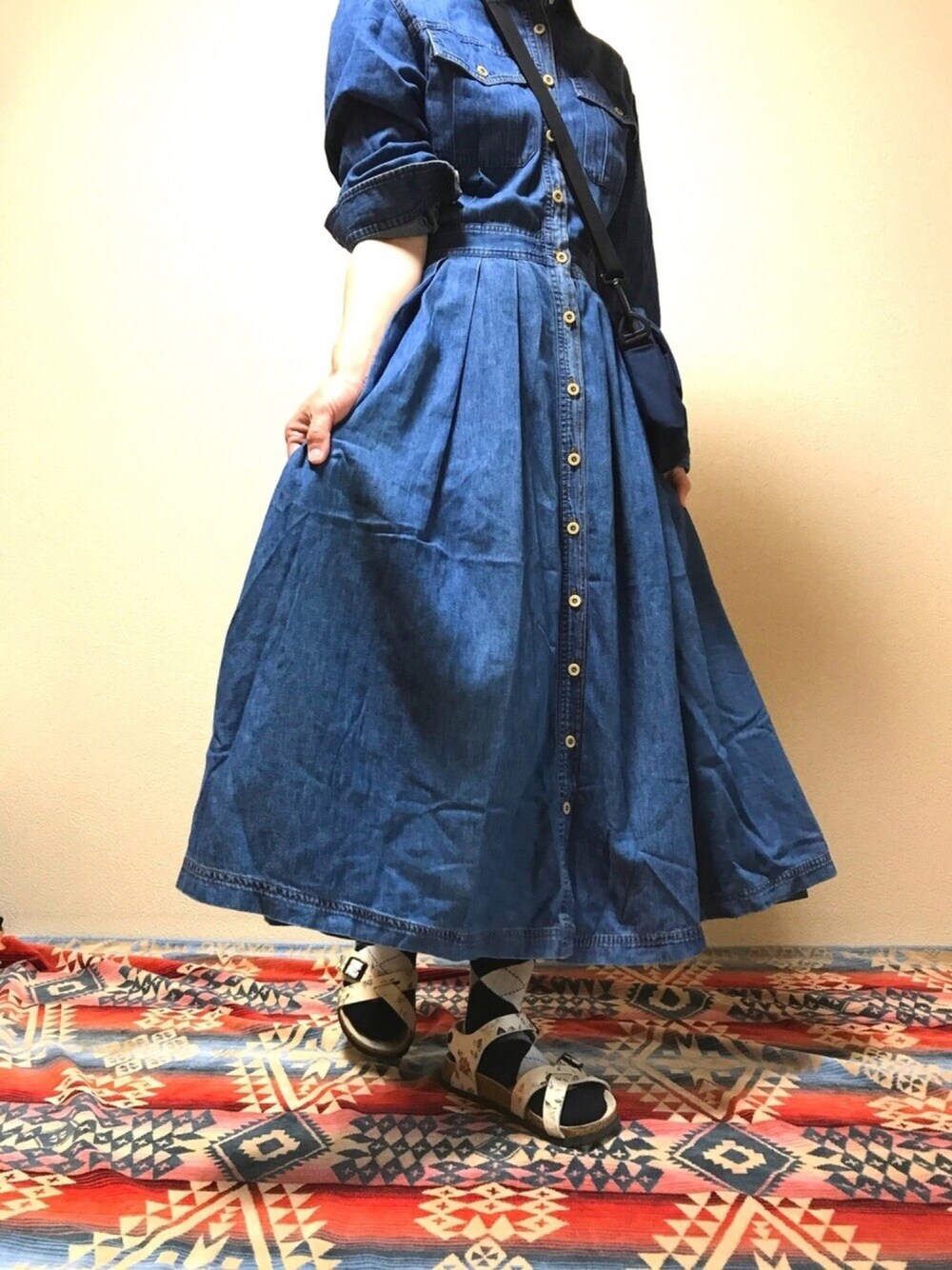 ラミ シャツワンピースを使ったコーディネート Radiopio12