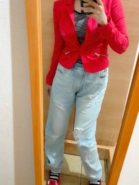 「赤い靴」｜りゅん。さん（レディース・153cm）の春コーディネート