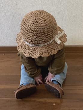 「next（next）のアイテム（帽子）」を使った、moisさん（キッズ・60cm）の春コーディネート