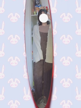 「日系极简」｜「アイテム（サロペット/オーバーオール）」を使った、うささん（レディース・163cm）の春コーディネート