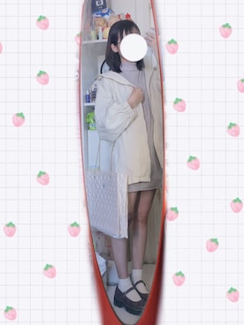 「シャツワンピ」｜「アイテム（モッズコート）」を使った、うささん（レディース・163cm）の春コーディネート
