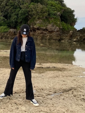 「SHEL’TTER（シェルター）のアイテム」を使った、askoさん（レディース・167cm）の春コーディネート