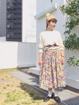 「CHILD WOMAN（チャイルドウーマン）のアイテム（スカート）」を使った、kinさん（レディース・160cm）の春コーディネート