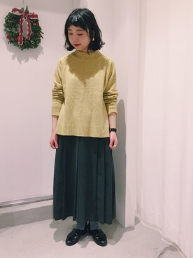 「CHILD WOMAN（チャイルドウーマン）のアイテム（スカート）」を使った、kinさん（レディース・160cm）の冬コーディネート