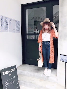 「one way（ワンウェイ）のアイテム（シューズ）」を使った、Yuting Linさん（レディース・150cm）の夏コーディネート