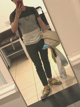 「トイレから失礼しやす」｜「アイテム（チノパンツ）」を使った、たいようさん（メンズ・171cm）の夏コーディネート