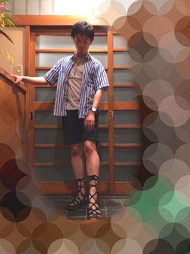 「Com2ons Code（コモンスコード）のアイテム」を使った、たいようさん（メンズ・171cm）の夏コーディネート