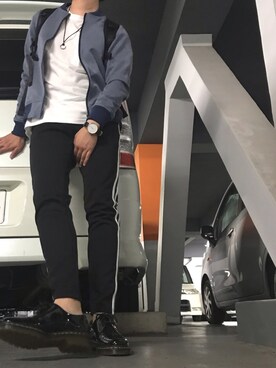 「ジャージーパンツ」｜「アイテム（腕時計）」を使った、たいようさん（メンズ・171cm）の秋コーディネート