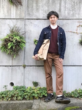 「HVC（エイチブイシー）のアイテム（ジャケット/アウター）」を使った、たいようさん（メンズ・171cm）の秋コーディネート