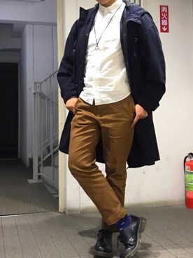 「SENSE OF PLACE by URBAN RESEARCH（センスオブプレイスバイアーバンリサーチ）のアイテム（モッズコート）」を使った、たいようさん（メンズ・171cm）の冬コーディネート