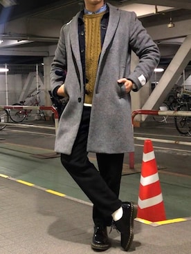 「HVC（エイチブイシー）のアイテム（ジャケット/アウター）」を使った、たいようさん（メンズ・171cm）の冬コーディネート
