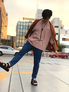 「SHIPS JET BLUE（シップスジェットブルー）のアイテム（サンダル）」を使った、たいようさん（メンズ・171cm）の秋コーディネート