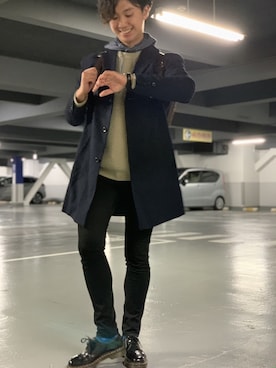 「GGD（ジージーディー）のアイテム（ジャケット/アウター）」を使った、たいようさん（メンズ・171cm）の冬コーディネート