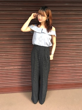 「アイテム（ピアス（両耳用））」を使った、牧野 なな子さん（レディース・153cm・20代）の夏コーディネート