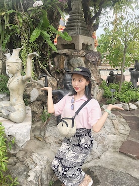 「アイテム（ピアス（両耳用））」を使った、牧野 なな子さん（レディース・153cm・20代）の夏コーディネート