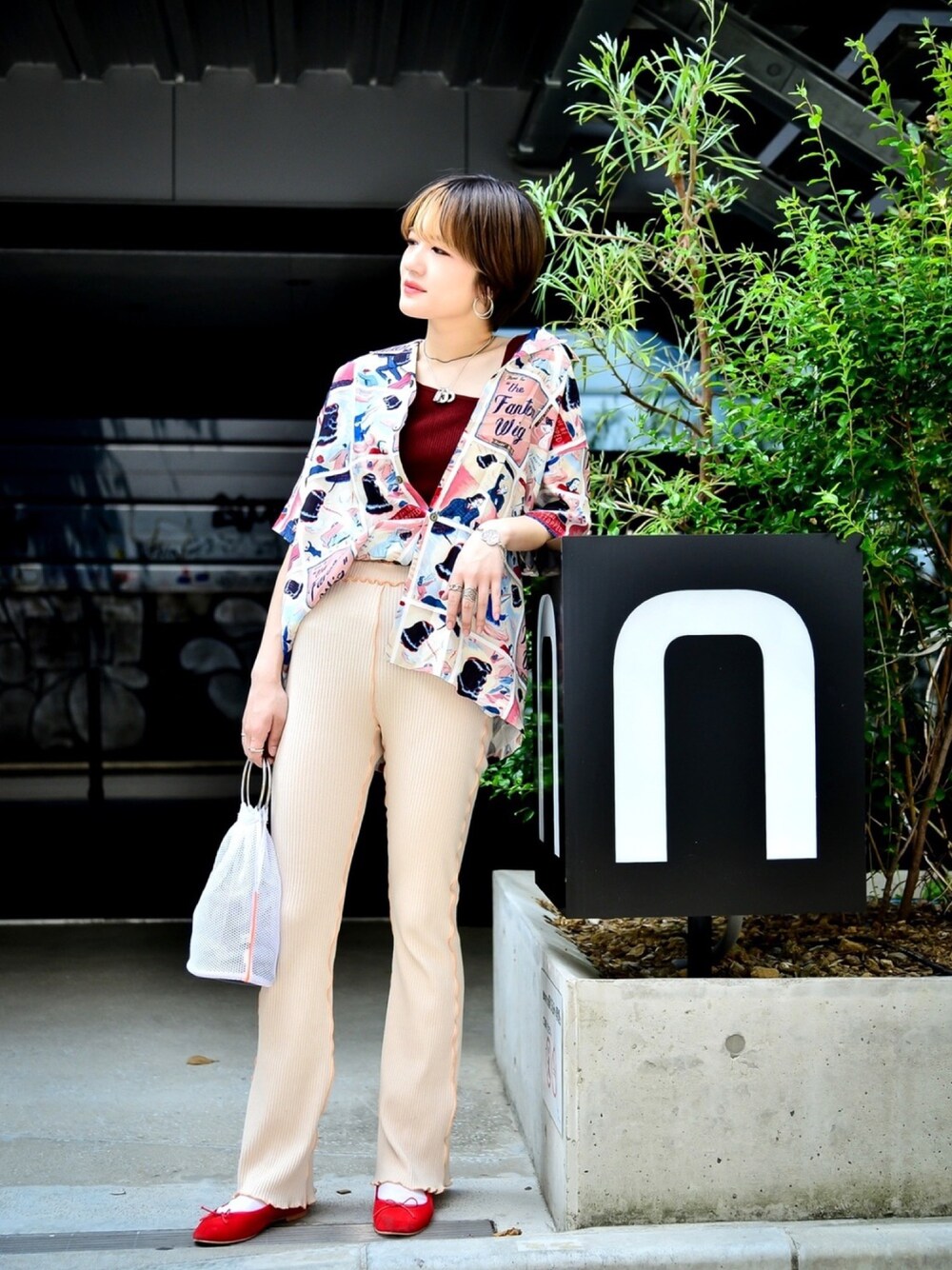 「お洒落さんとつながりたい」｜「SON OF THE CHEESEのアイテム（シャツ/ブラウス、ベージュ系）」を使った、miho  さん（レディース・167cm）の夏コーディネートの1枚目の写真